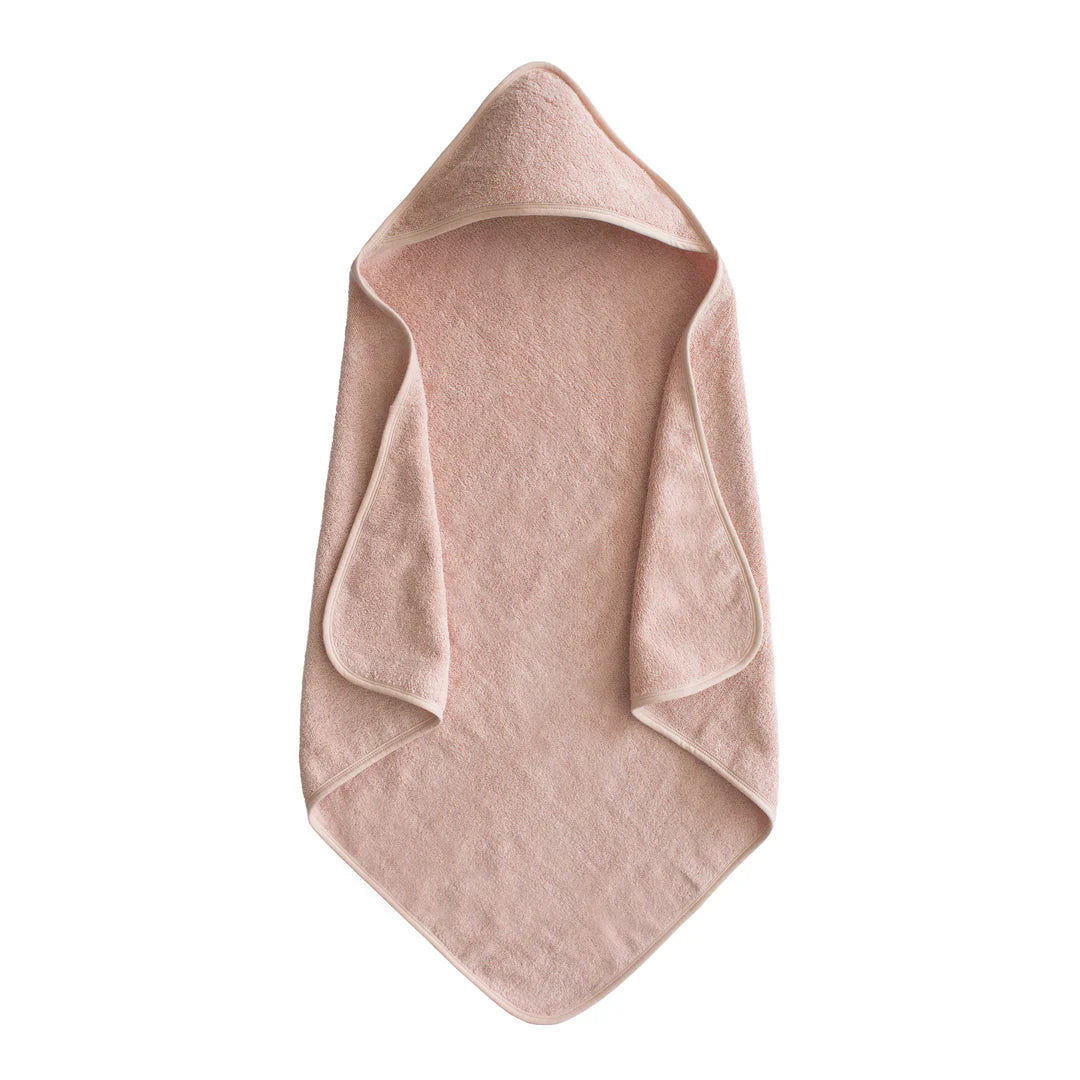 Organic Cotton Baby Hooded Towel -Blush