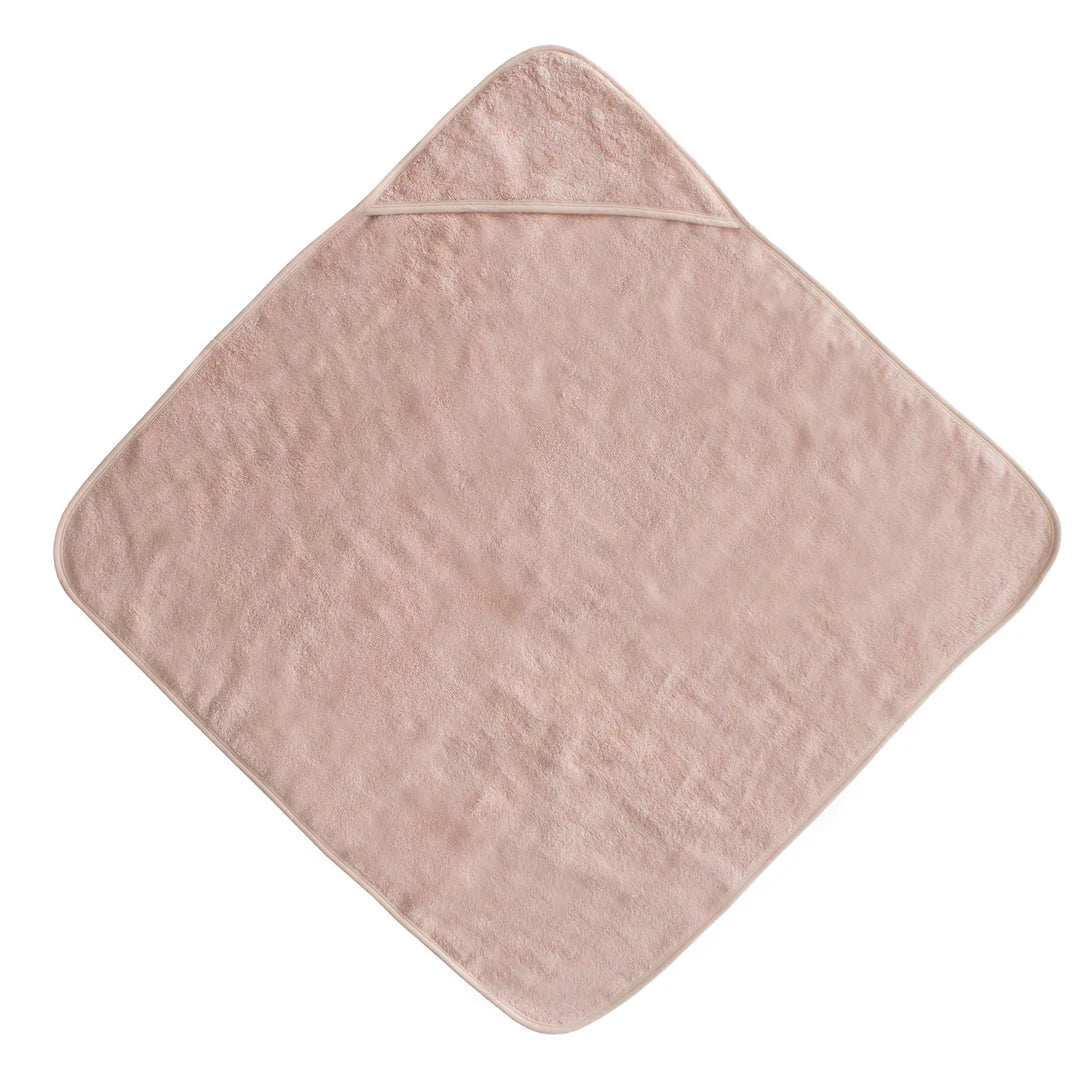 Organic Cotton Baby Hooded Towel -Blush