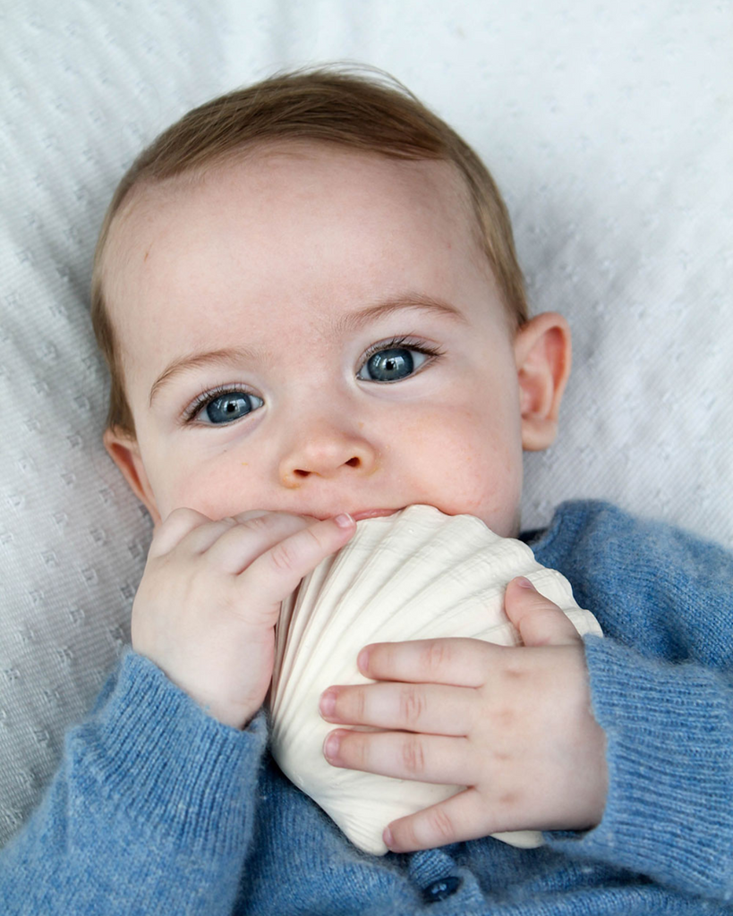 Clam Shell Natural Rubber Teether