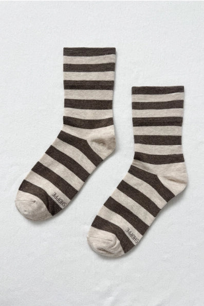 Wally Socks - Brown Stripe
