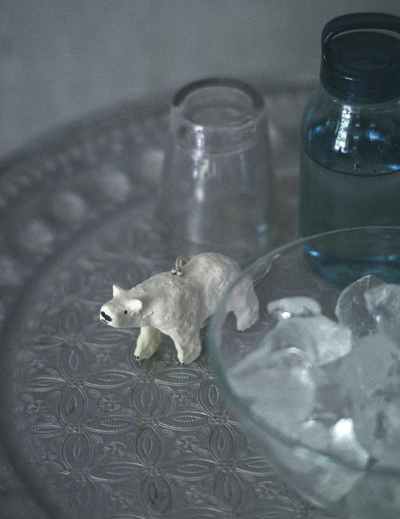 Paper Mache Polar Bear Ornament <br>Fog Linen