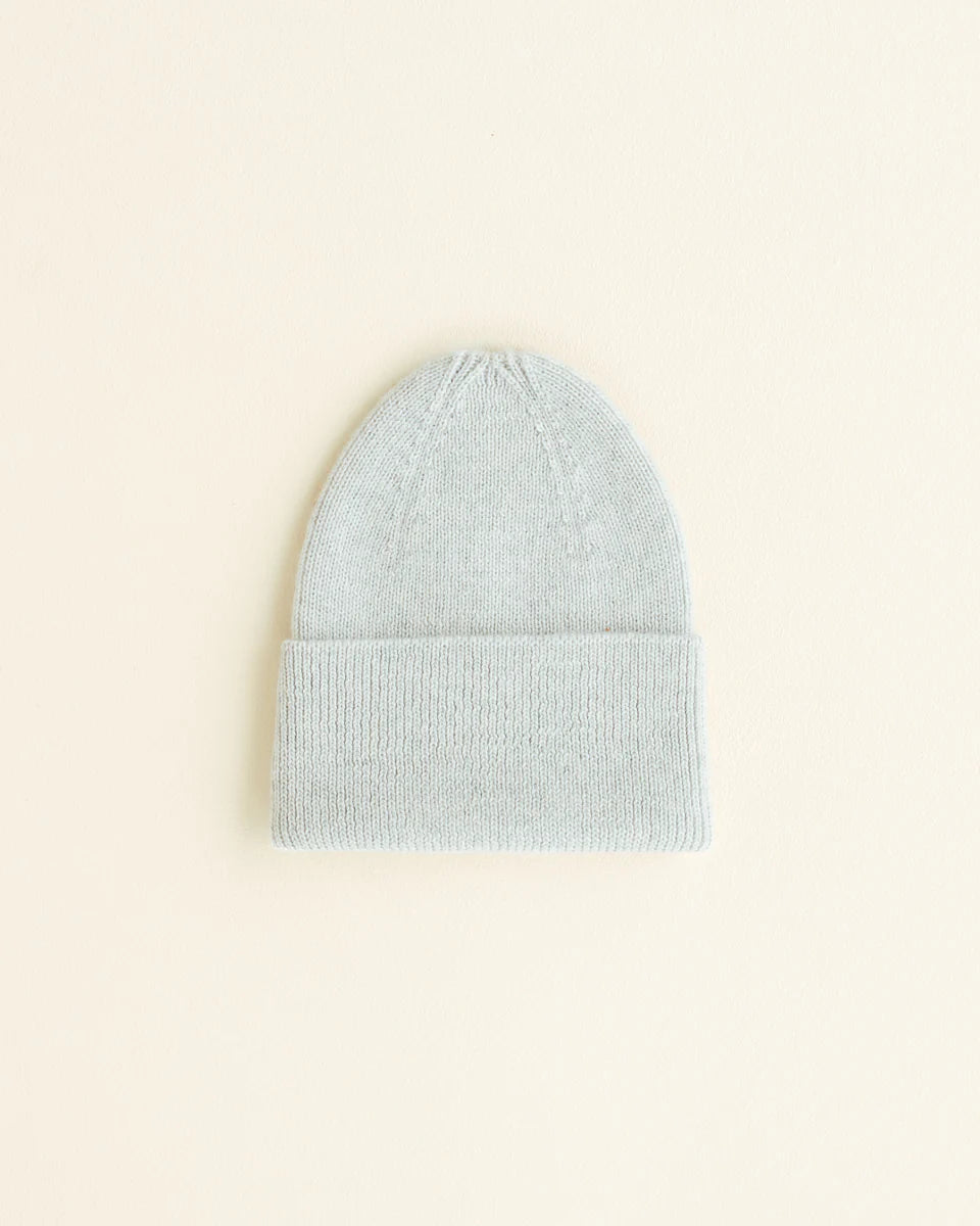 Newborn Beanie Fonzie - Light Gray <br>hvid