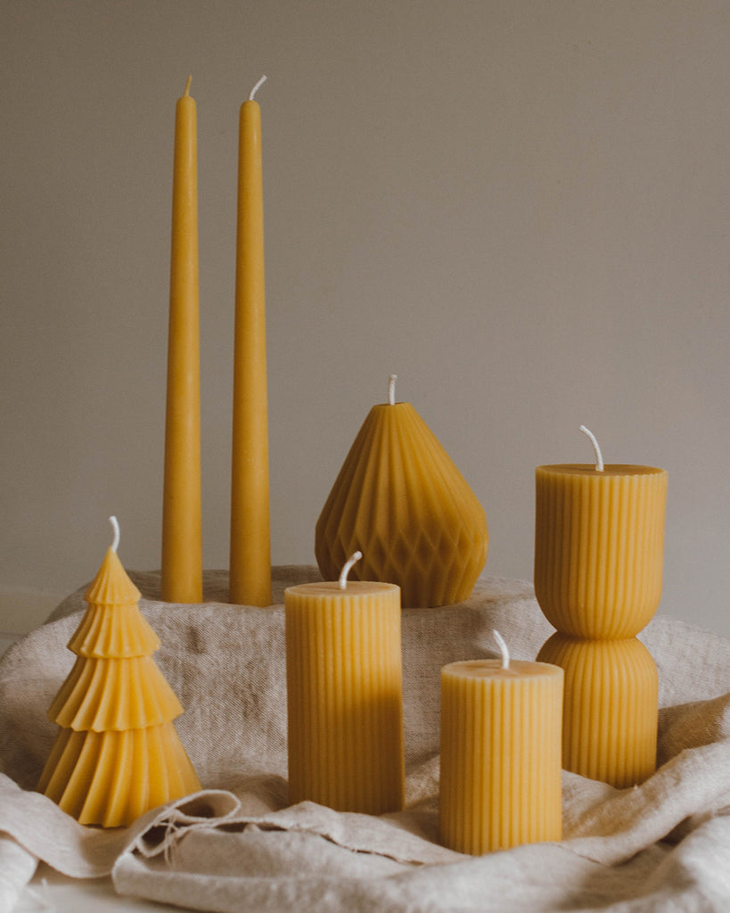 Beeswax Dinner Candles | Set of 2