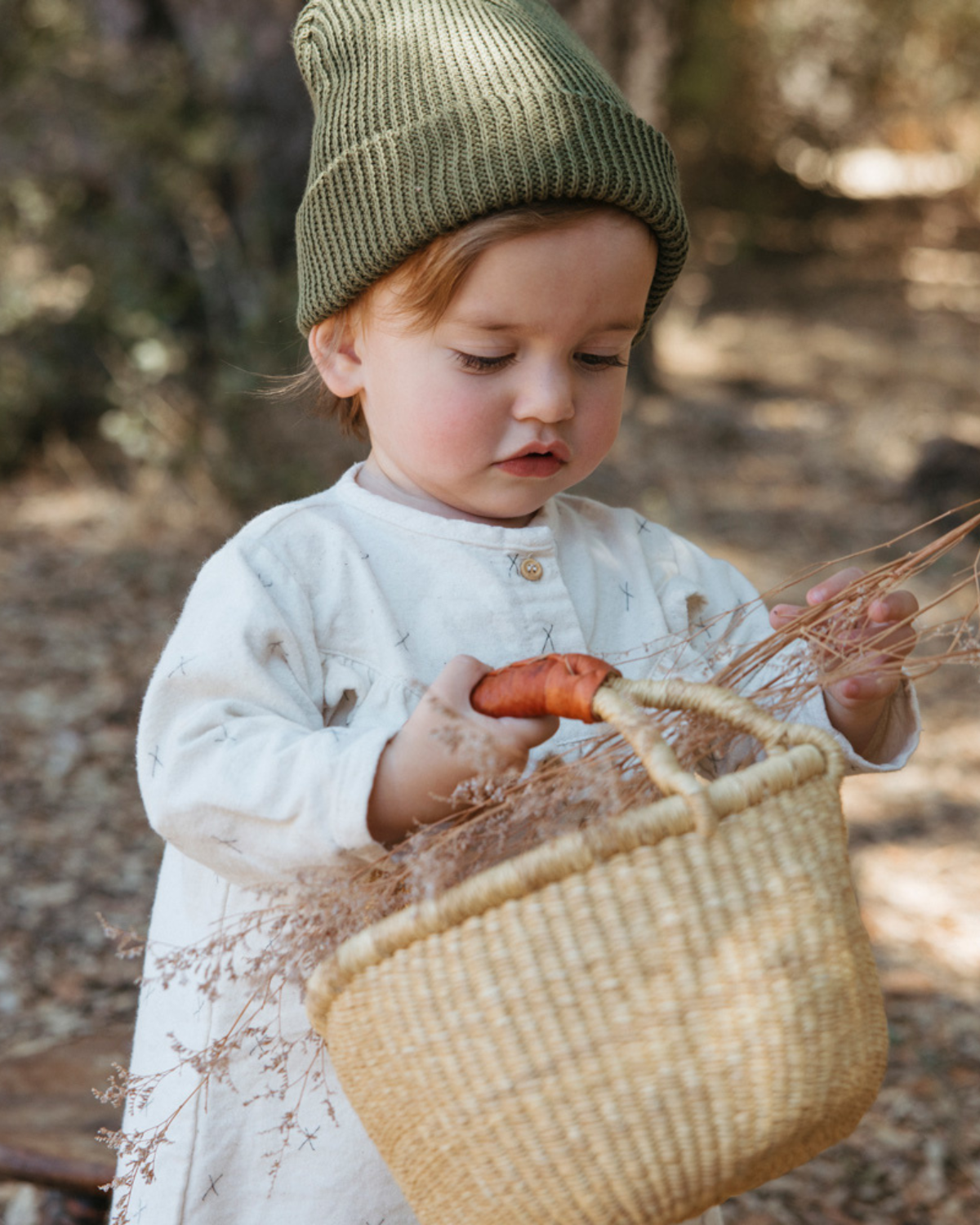 Baby Flannel Ruffle Smock Print Dress