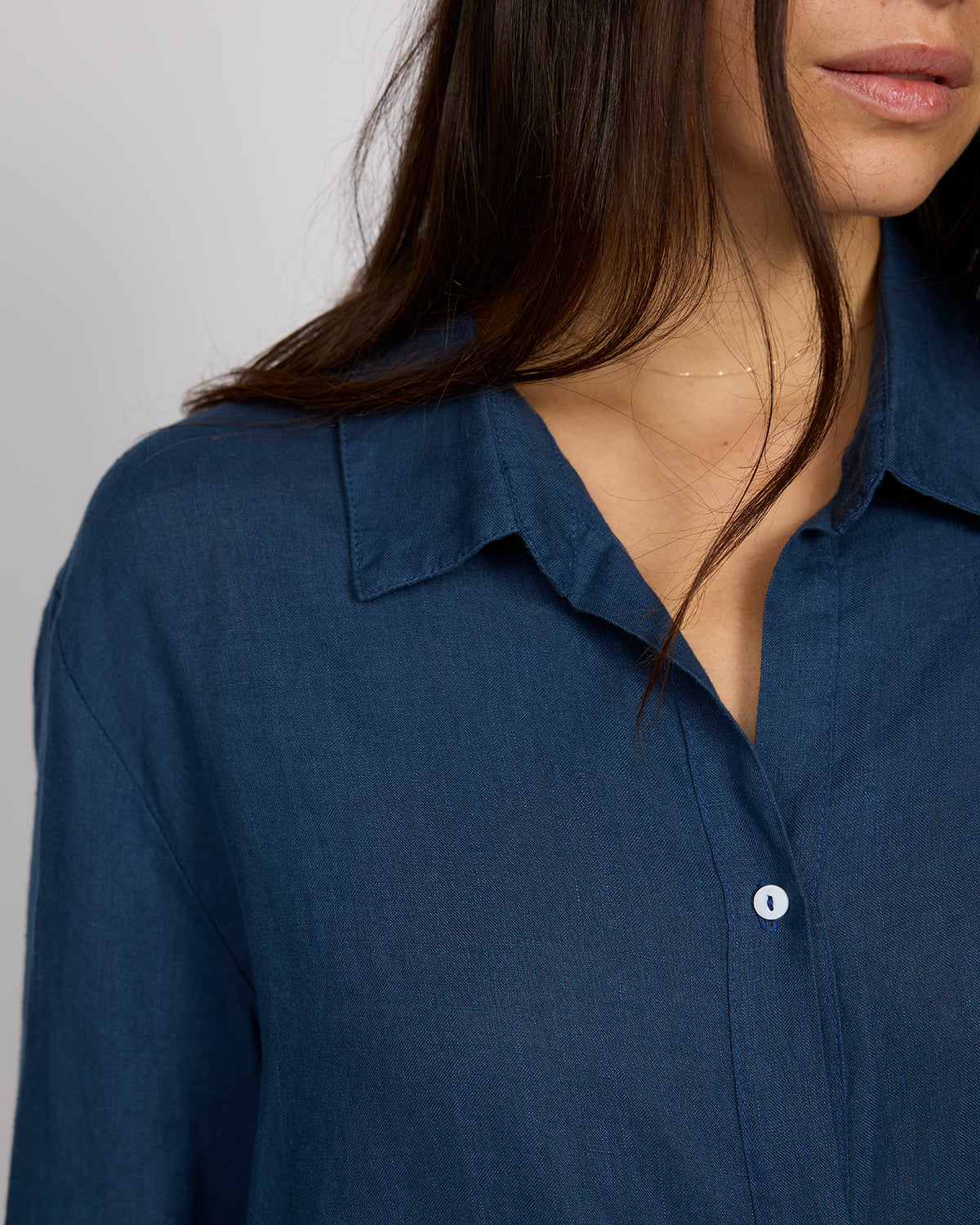 Linen Laidback Button Down Blouse