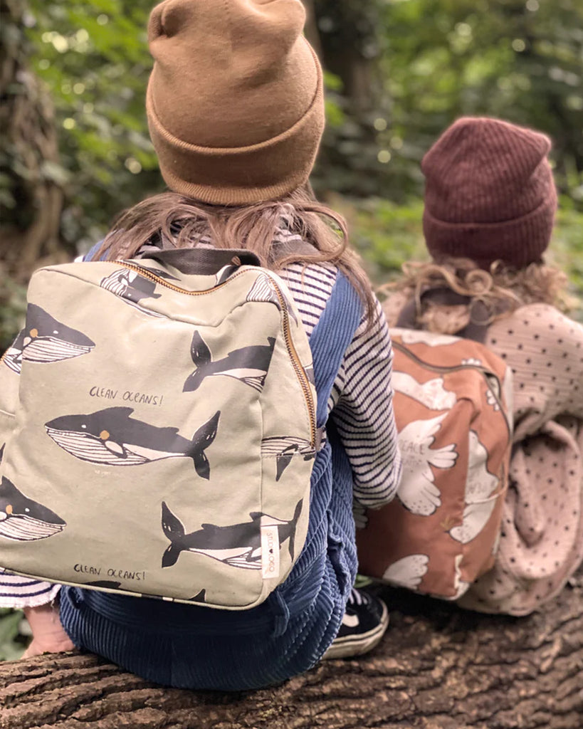 Cotton Canvas Backpack - Doves