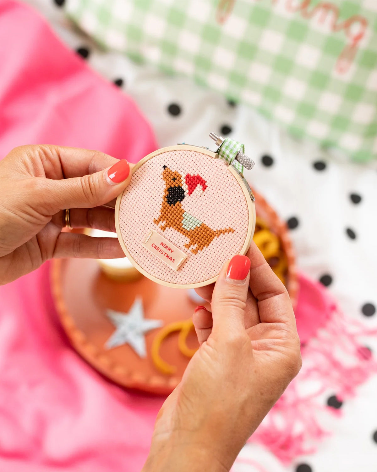 Christmas Dachshund Cross Stitch Kit