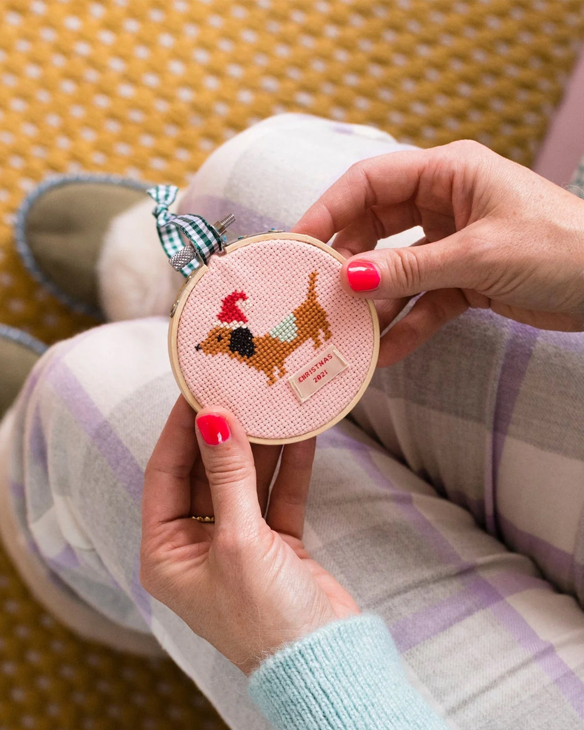 Christmas Dachshund Cross Stitch Kit