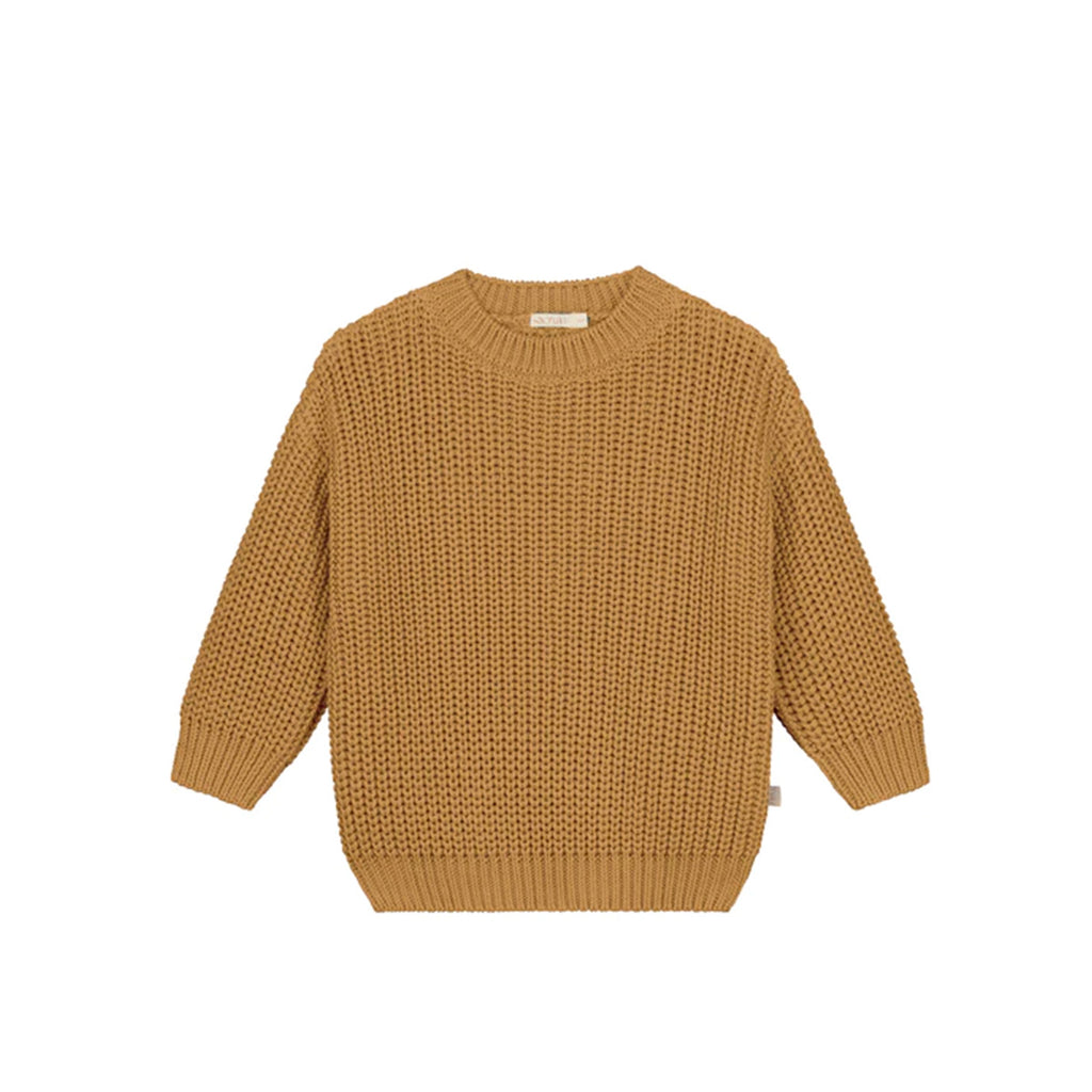 Chunky Knitted Sweater - gold
