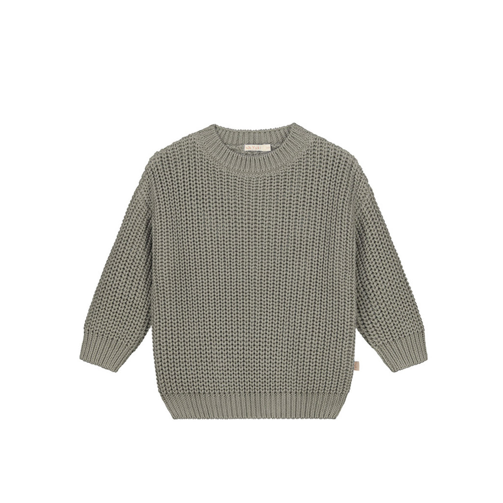 Chunky Knitted Sweater - sage