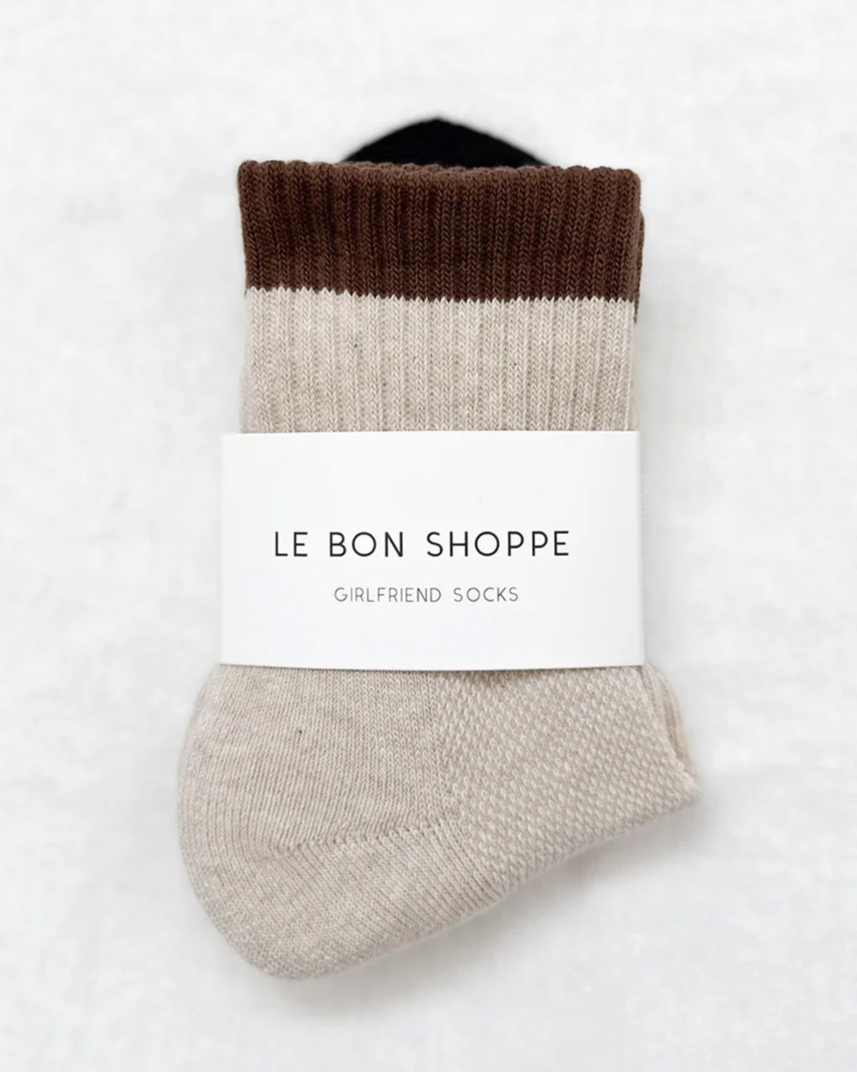 Color Block Girlfriend Socks - Black Coffee