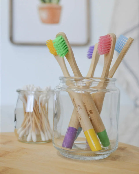 Colorful Bamboo Toothbrush Set - For KIDS