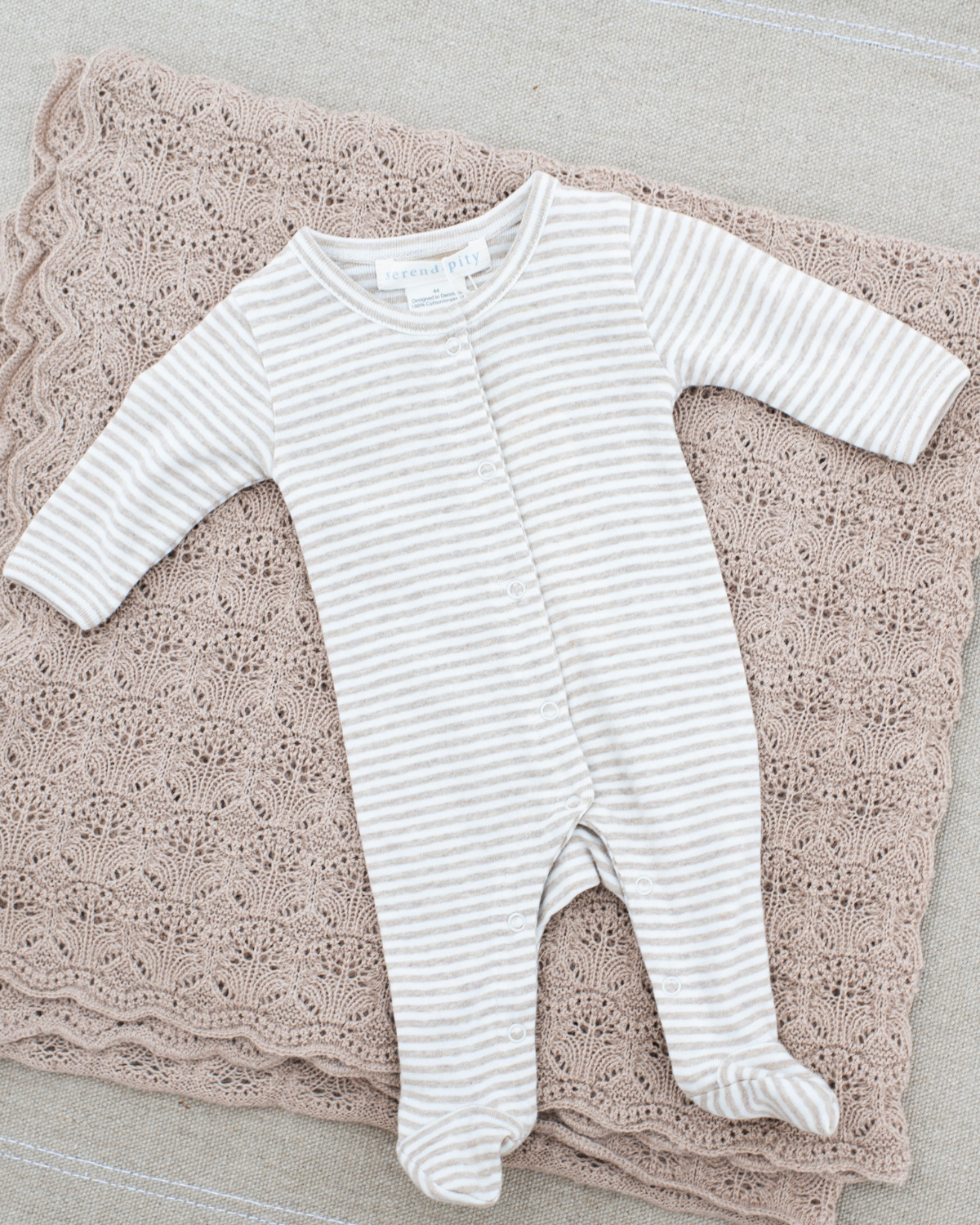 Organic Stripe Footies <br> Serendipity