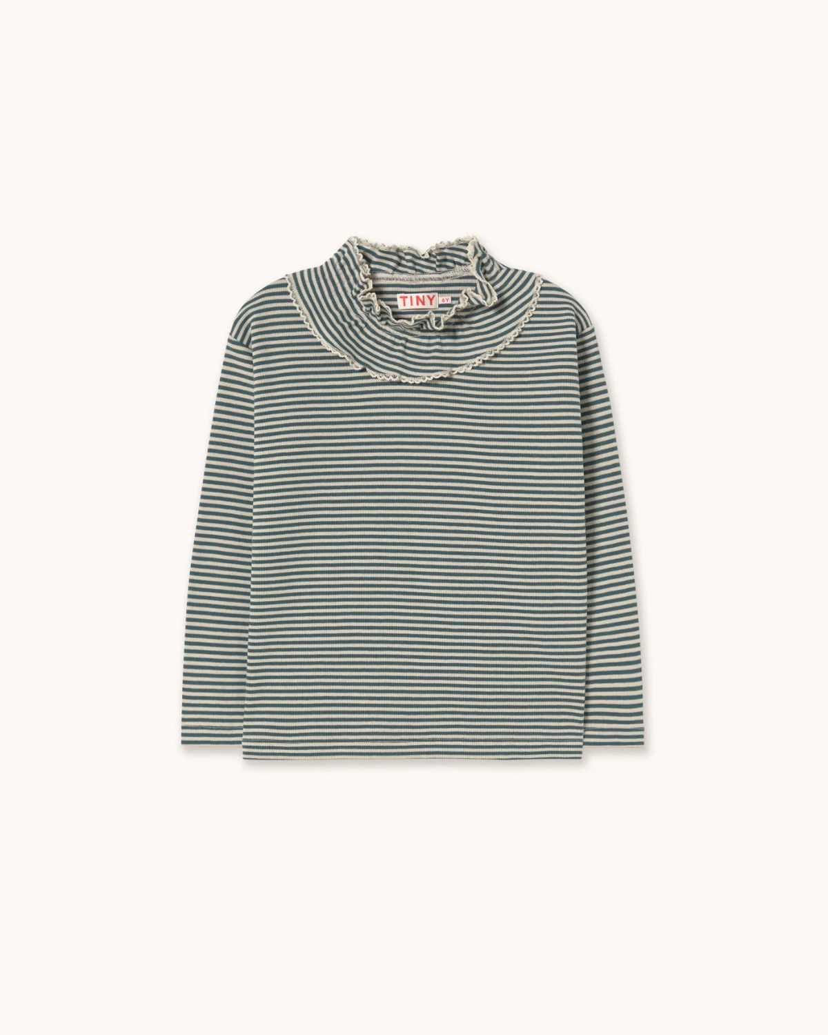 Stripes Rib Tee - stormy blue <br> Tiny Cottons