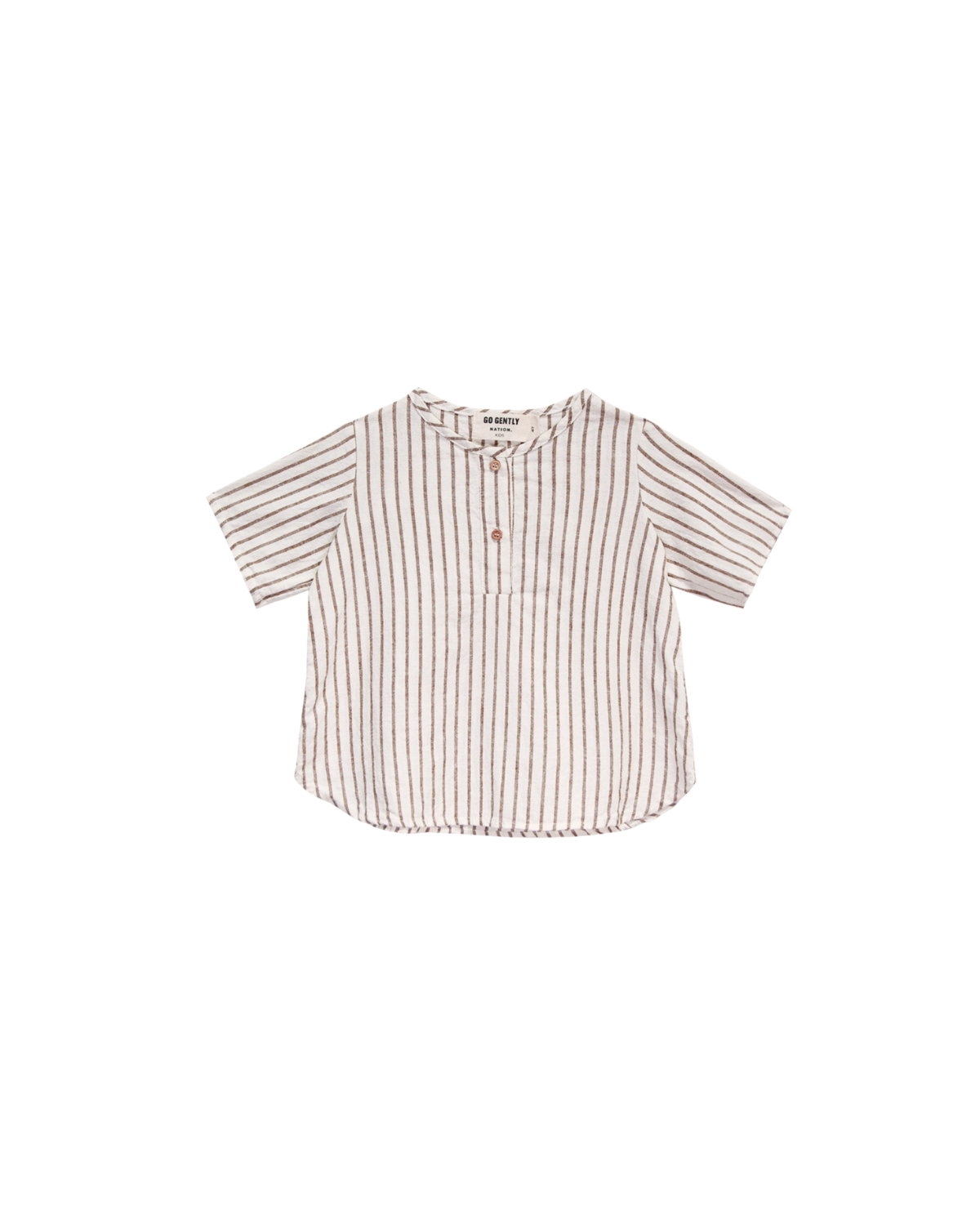 Woven Placket Tee
