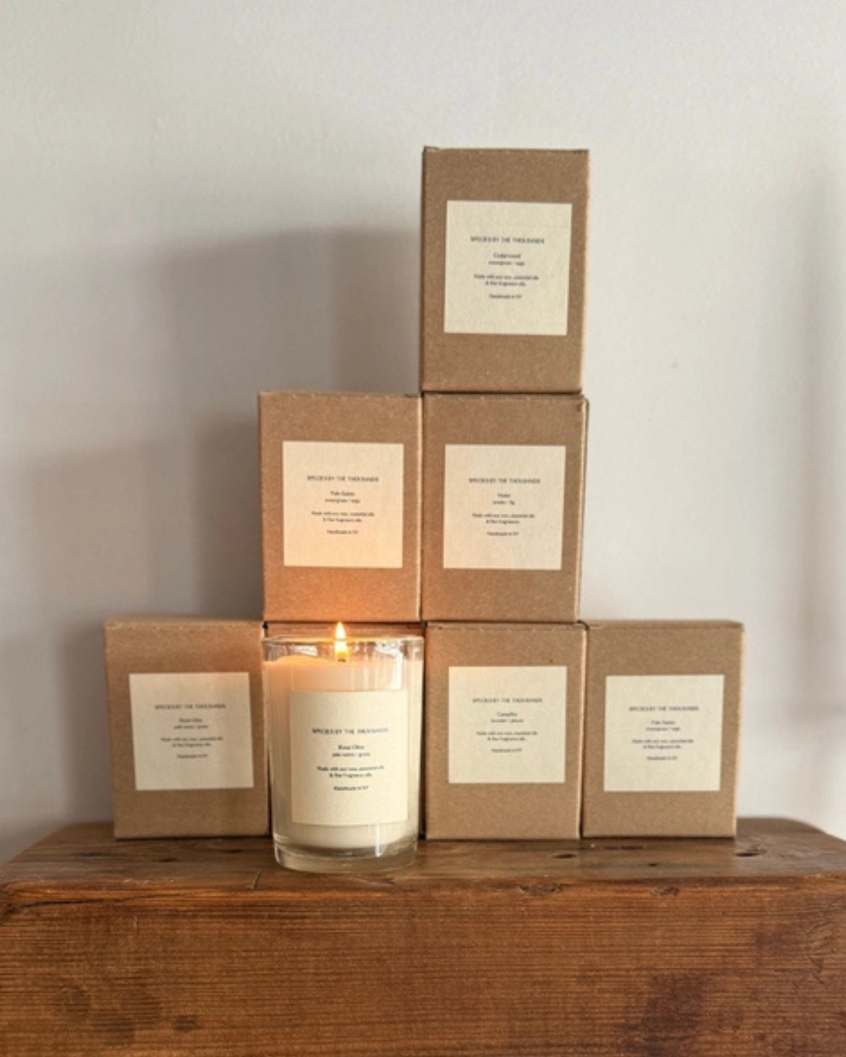 Rose Otto, Palo Santo + Grass Handcrafted Scented Soy Candle