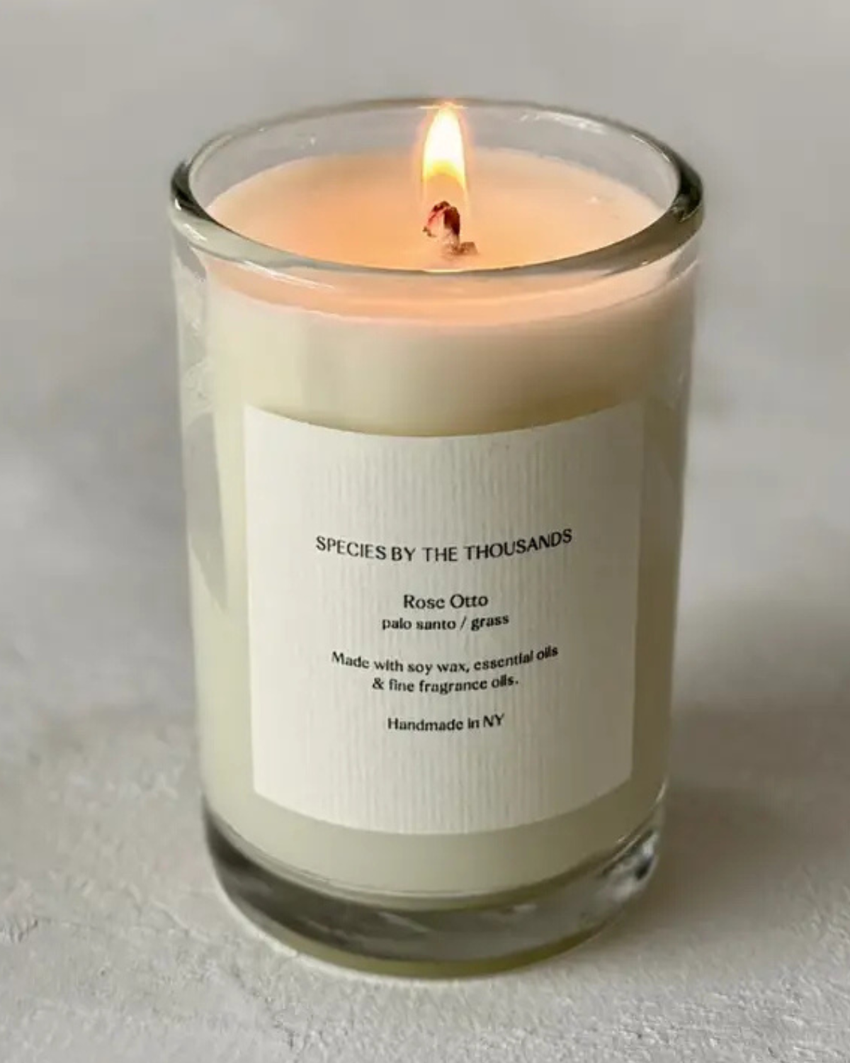 Rose Otto, Palo Santo + Grass Handcrafted Scented Soy Candle