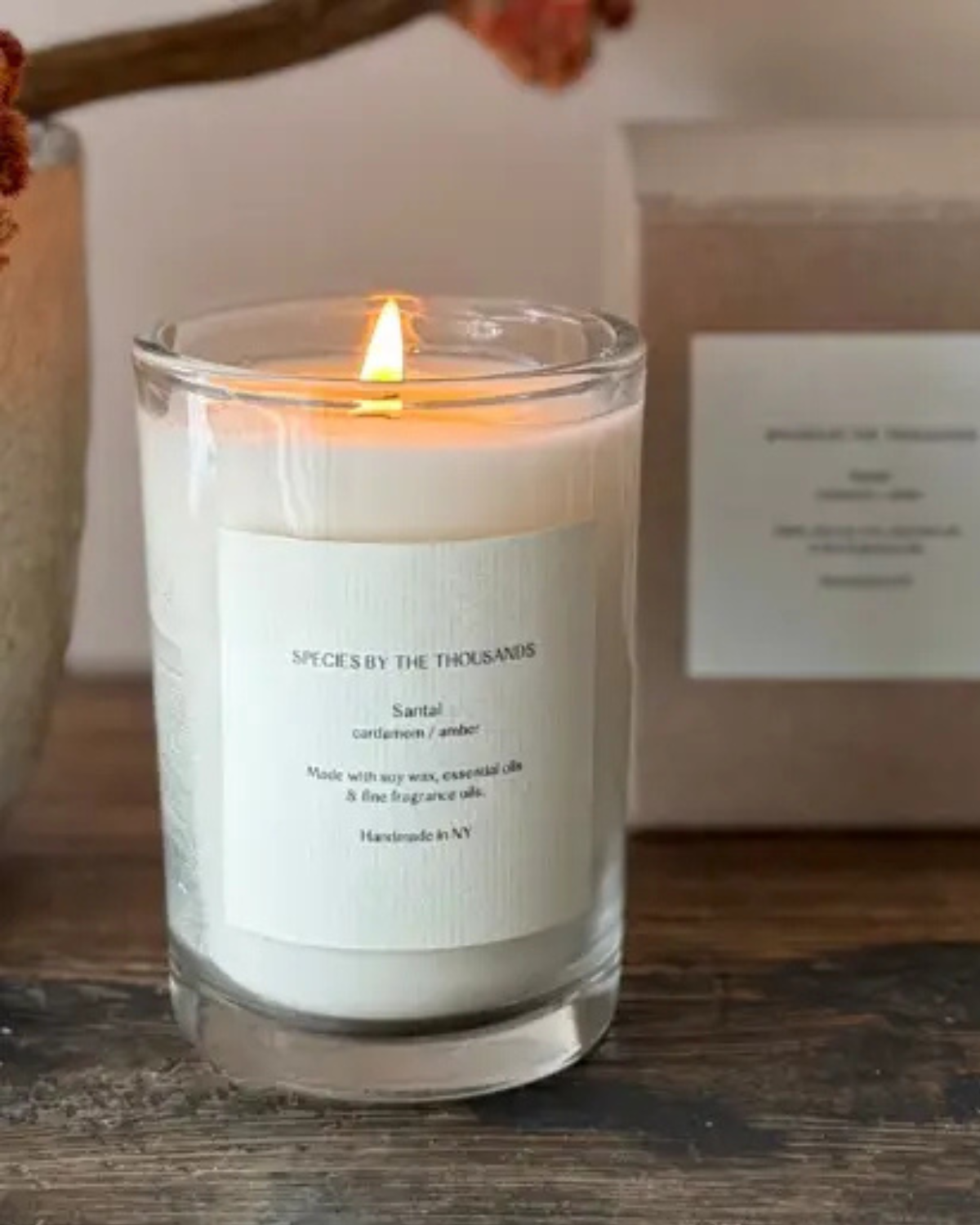 Santal, Cardamom + Amber Handcrafted Scented Soy Candle