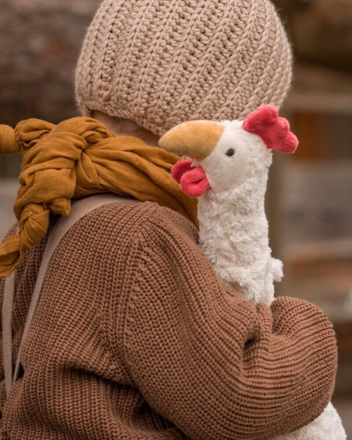 Cuddly Animal Chicken- Small - White <br>Senger