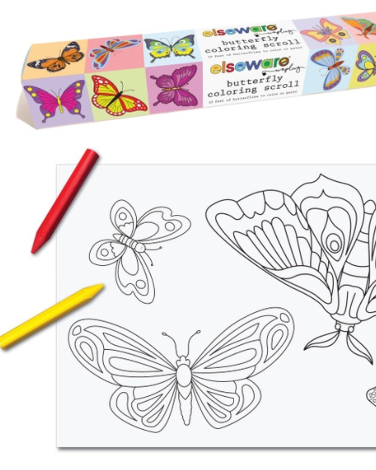 Butterfly Coloring Scroll