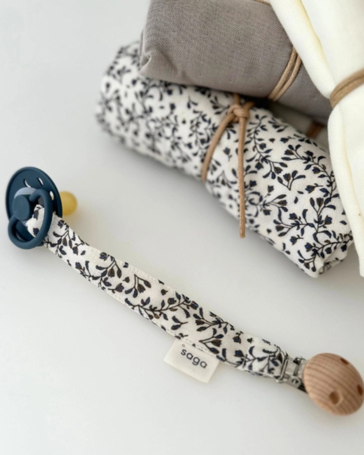 Pacifier Clip - Harvest Bell- Organic Cotton