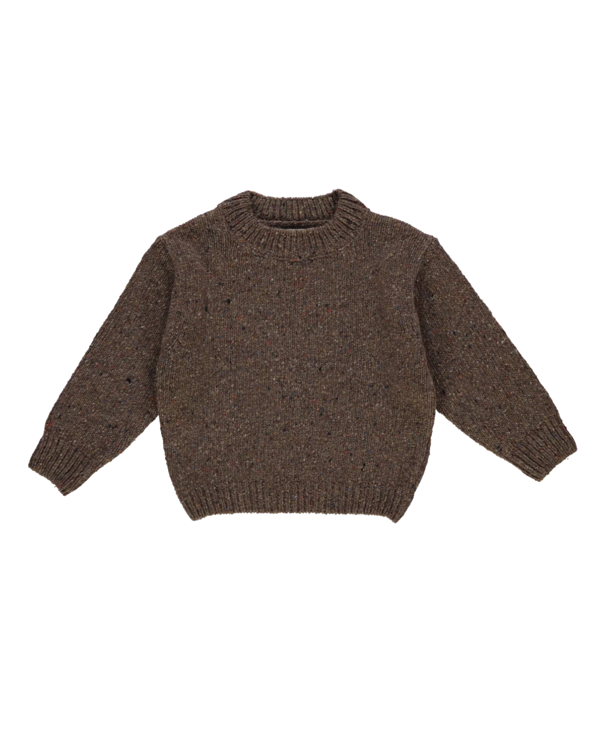 PULL THÉ WOOL KIDS Speckled Brown <br>Poudre Organic