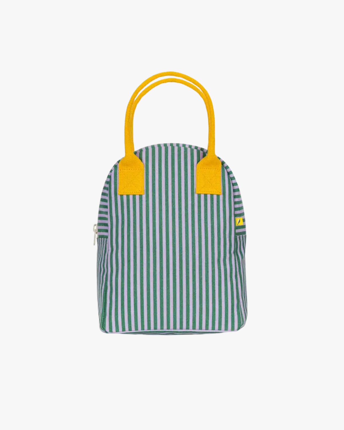 Organic Cotton Canvas Lunch Bag - candy stripe grass <br> Fluf