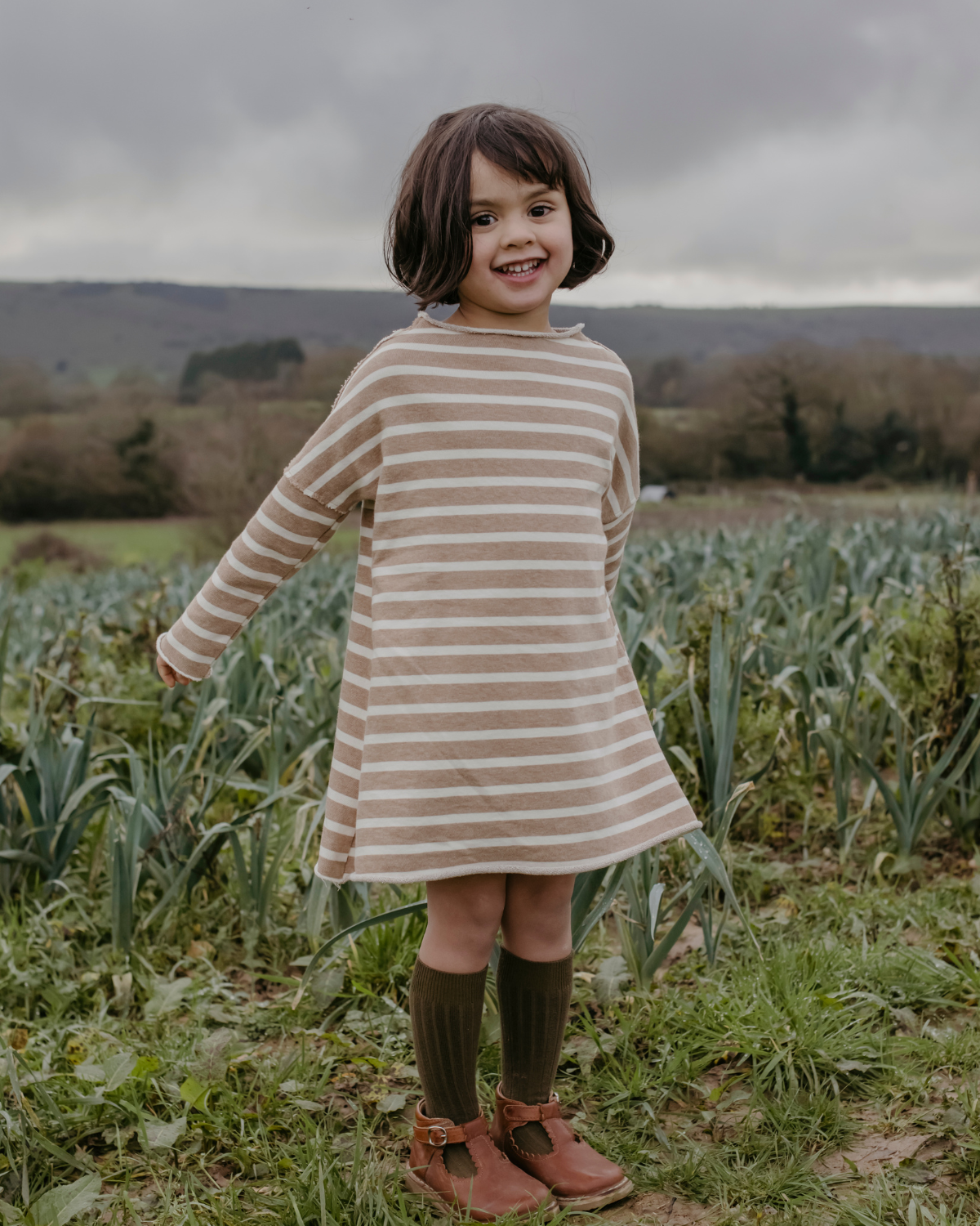 French Terry Pullover Dress