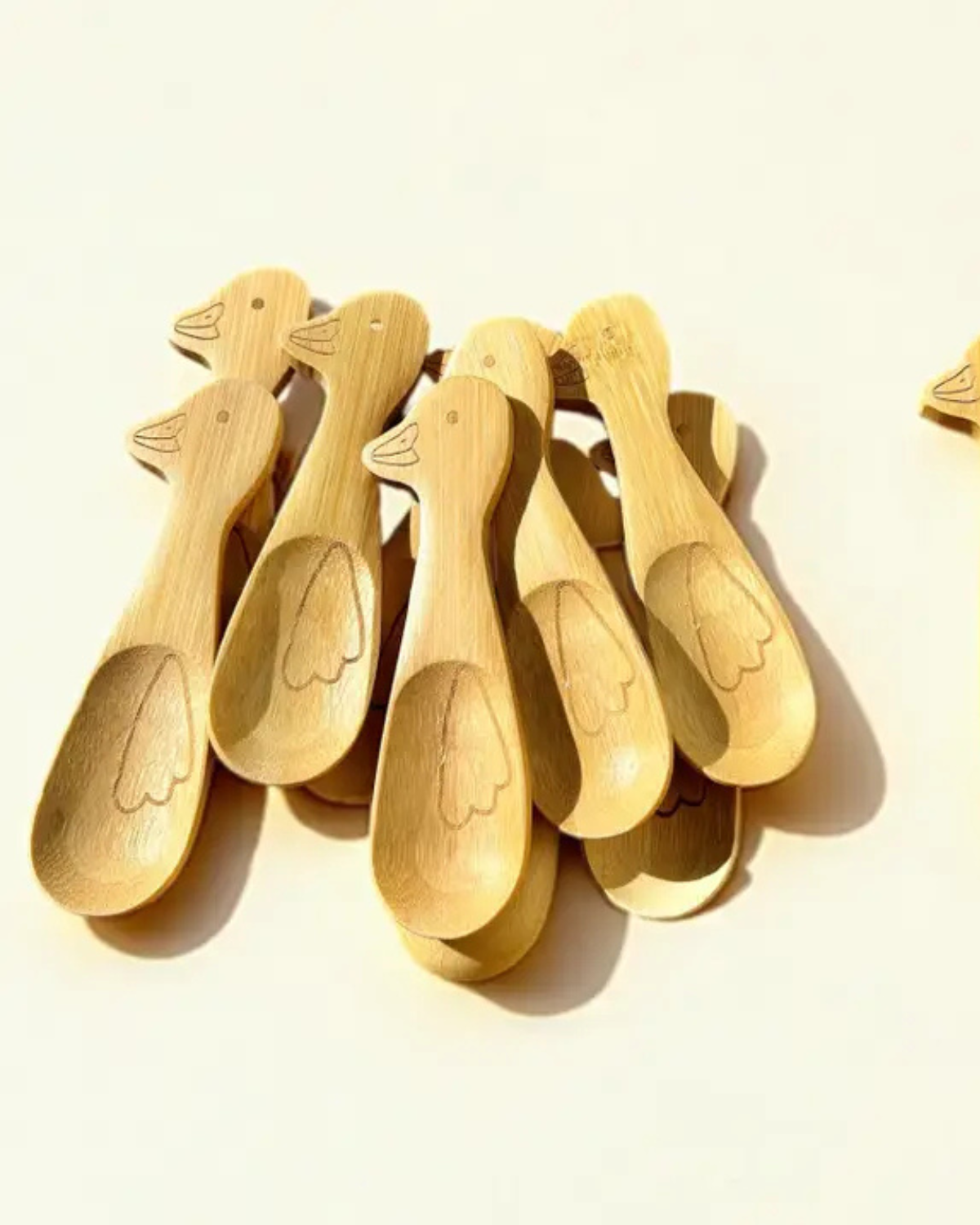 Bamboo Animal Kids & Toddler Utensils | Duck Spoon