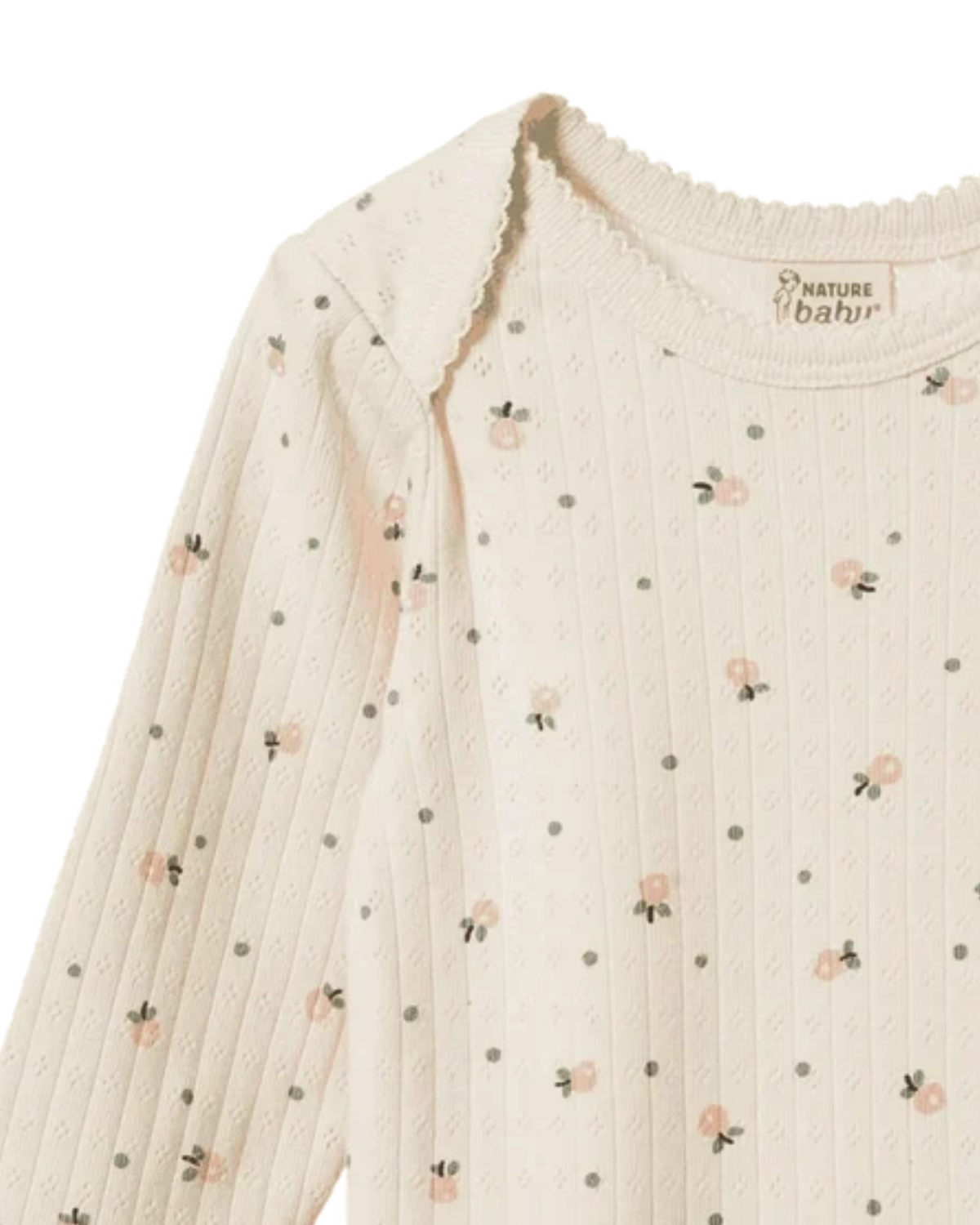 Pointelle Long Sleeve Bodysuit - sweet print