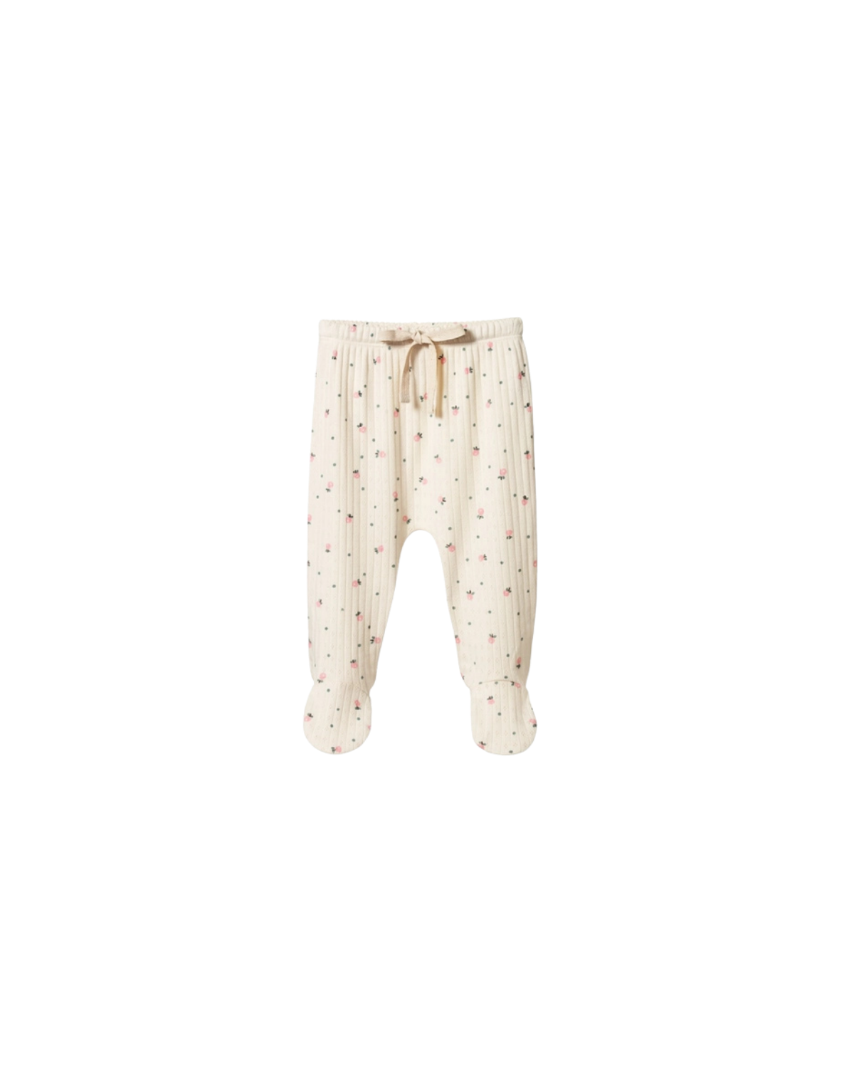Pointelle Footed Pants - sweet print