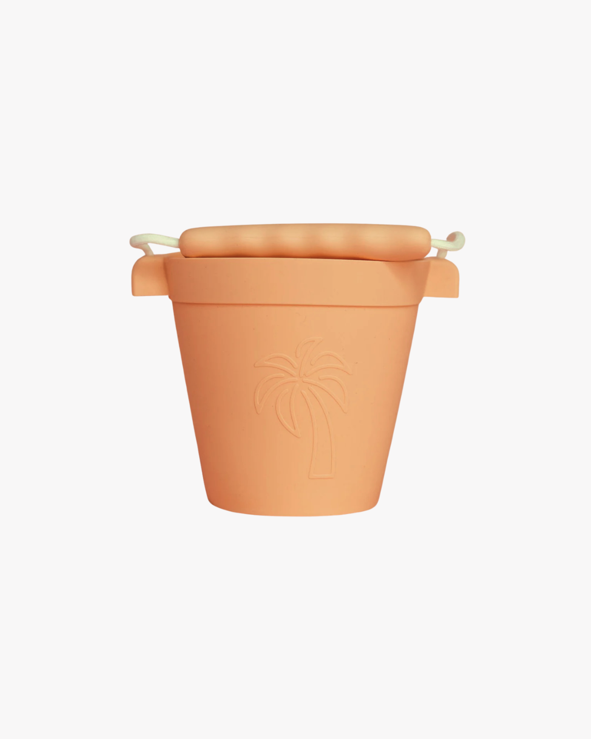 silicone beach bucket - peach