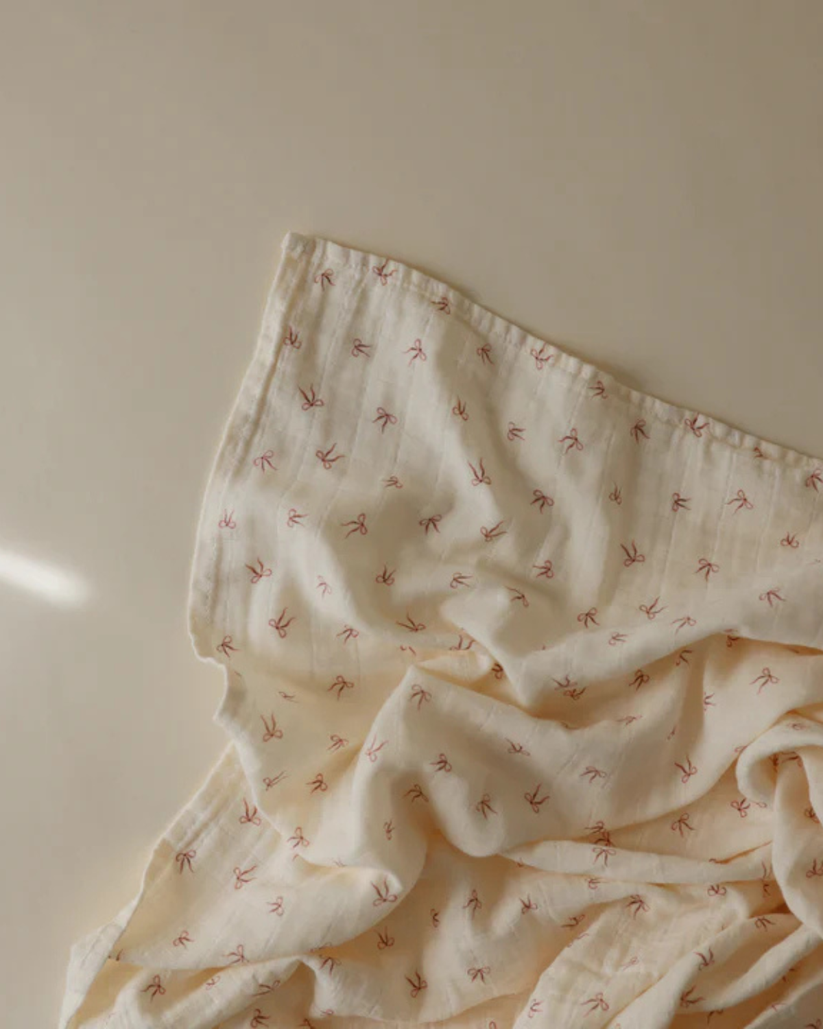 Muslin Swaddle Blanket Organic Cotton - Bows