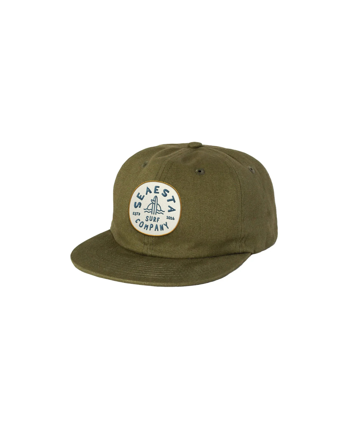 Shoreline Patch Snapback Hat - Olive