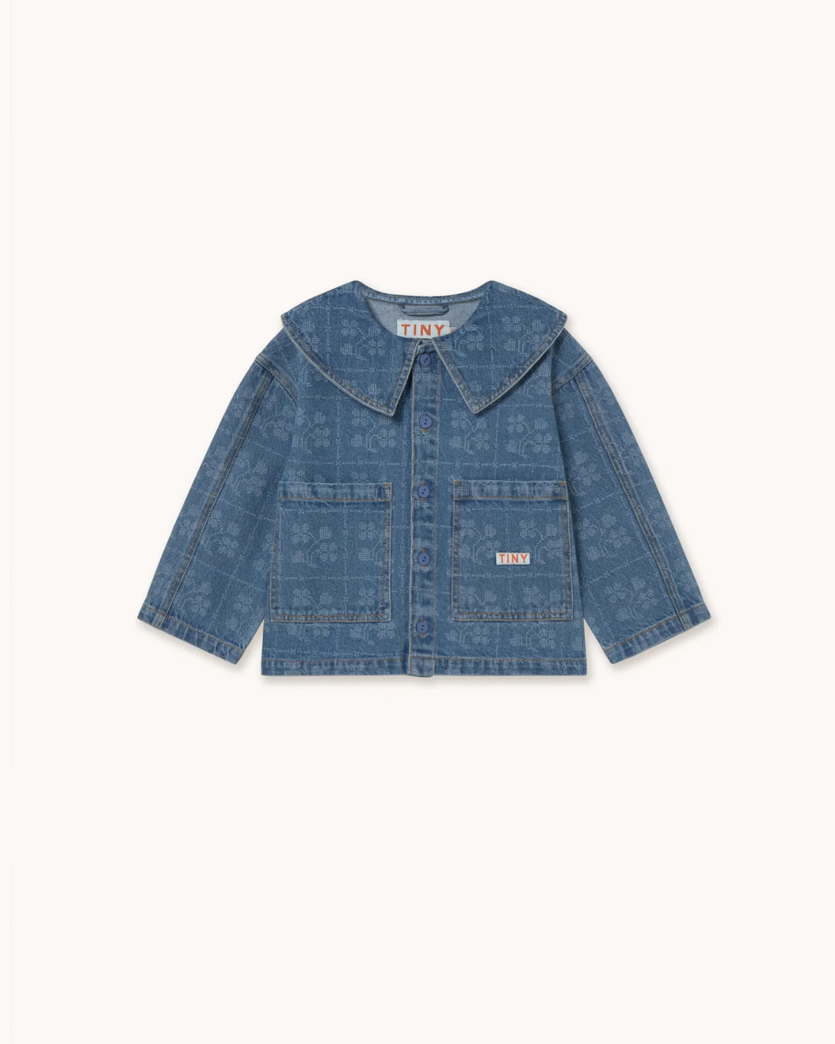 Dots Flowers Denim Jacket <br> Tiny Cottons