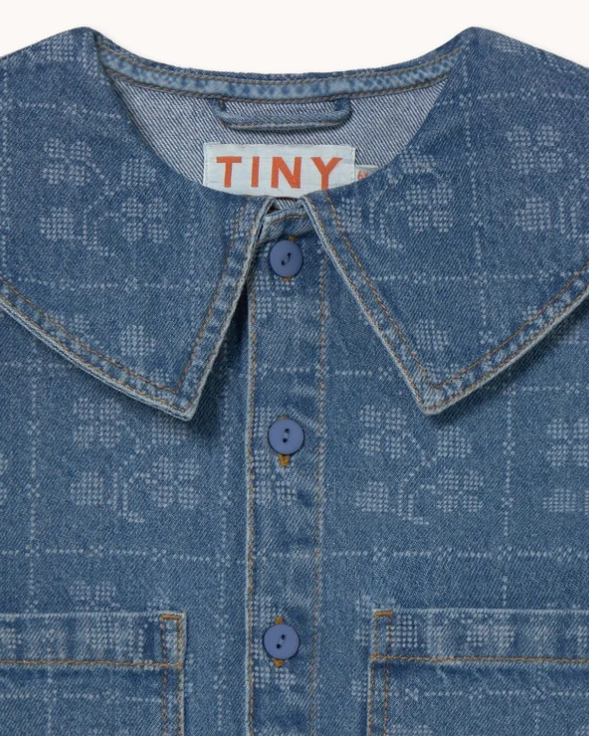 Dots Flowers Denim Jacket <br> Tiny Cottons