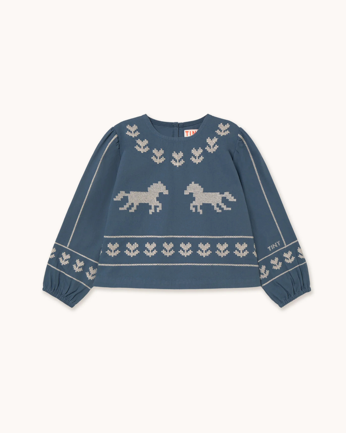 Horses and Flowers Blouse <br> Tiny Cottons