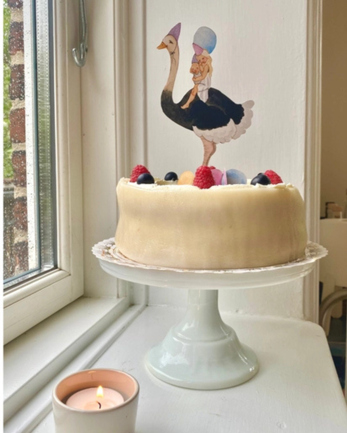 Ostrich Cutout - Birthday