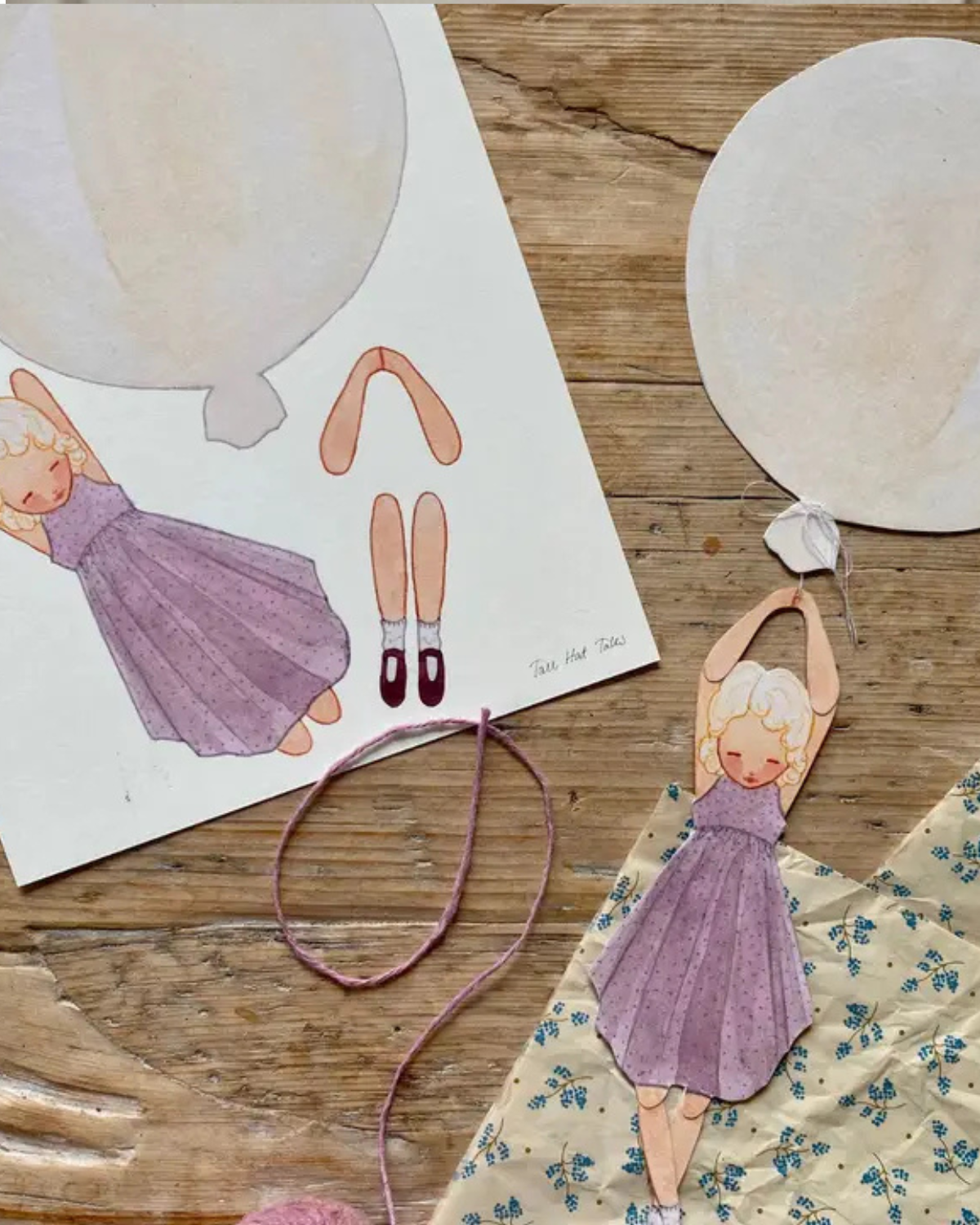 Mobile - Balloon with Light Hair Girl