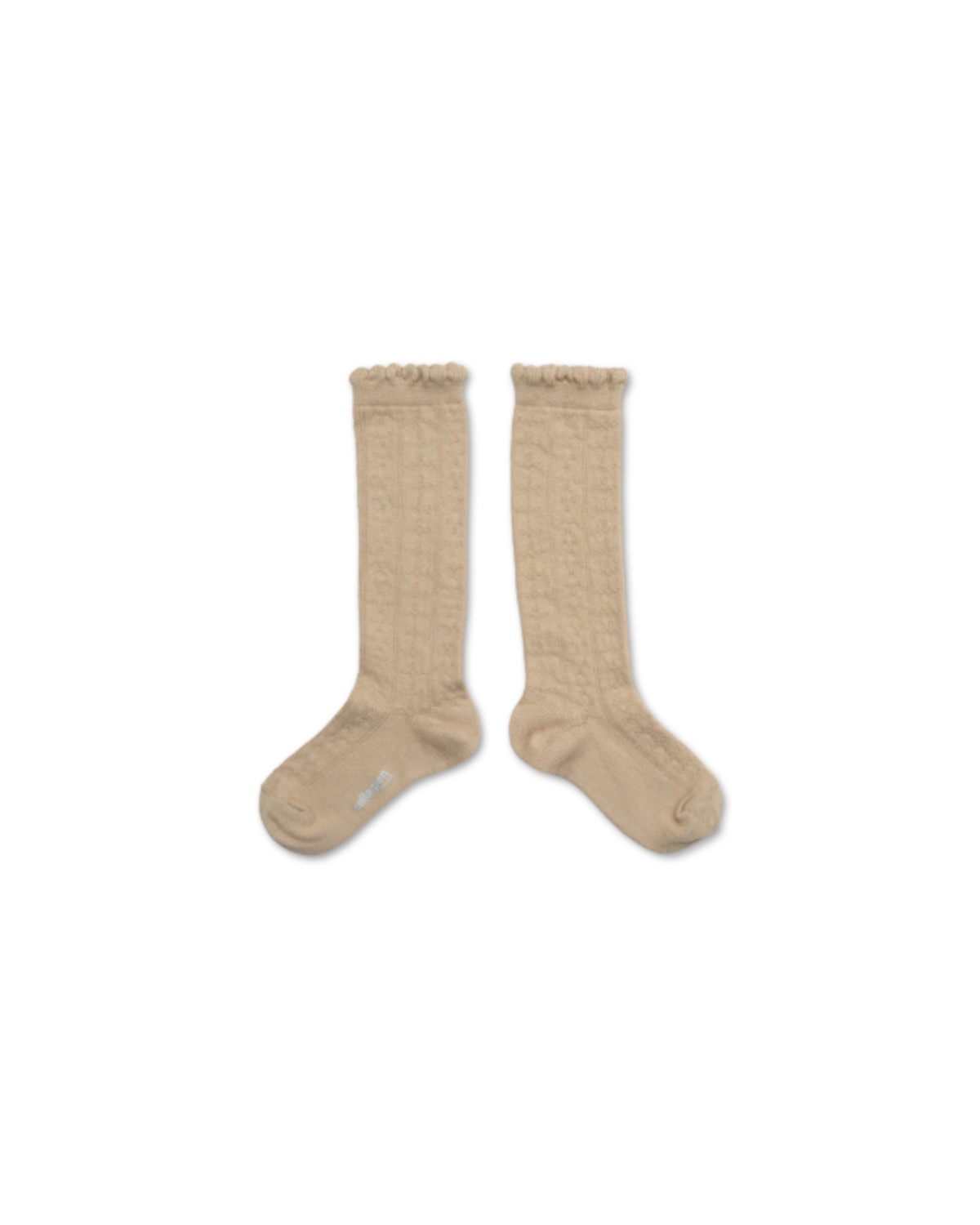 Collegien Pointelle Organic Cotton Knee high Socks - sable