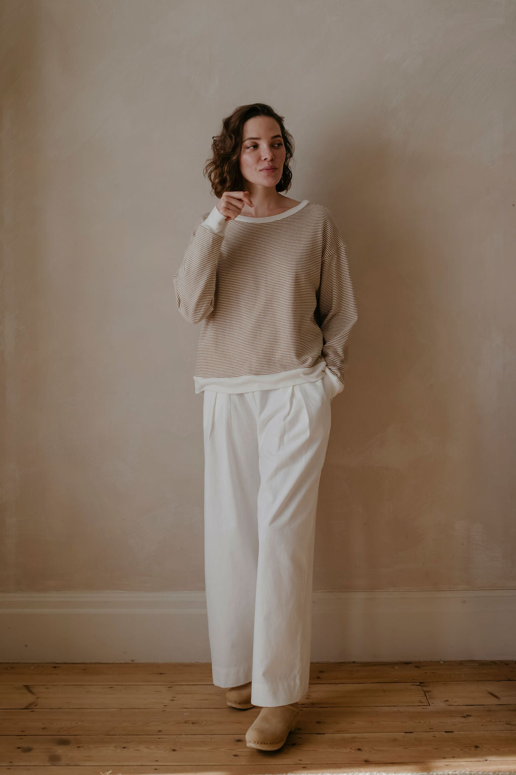 Stripe Crewneck Sweatshirt