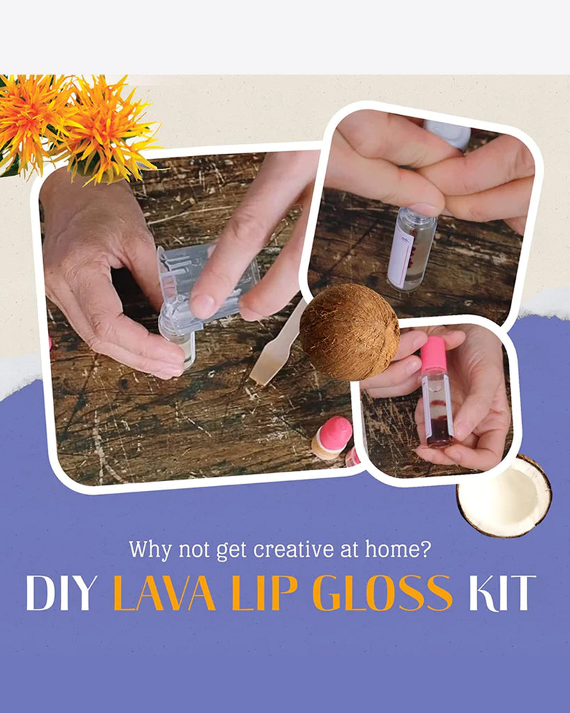 Kiss Naturals DIY Lava Lip Gloss Kit for Kids <br> Earthy Good