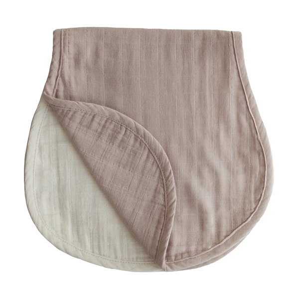 Organic Cotton Muslin Burp Cloth 2-Pack - Natural / Fog