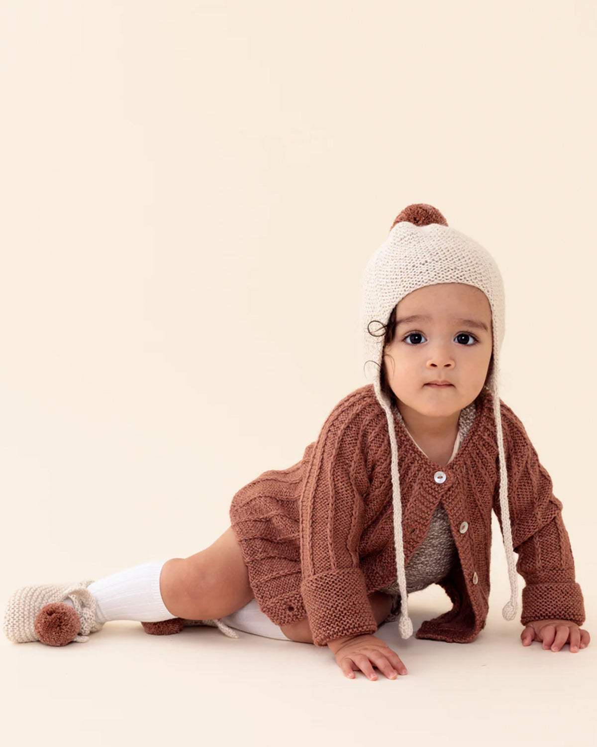 Alpaca Cardigan - clay