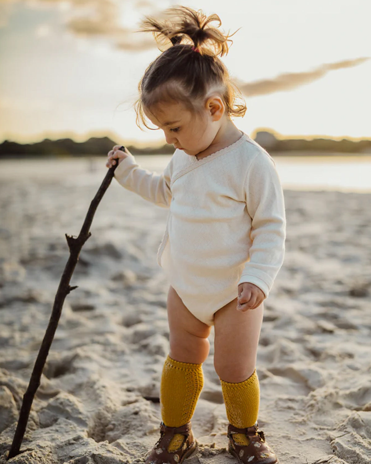 Pointelle Long Sleeve Onesie