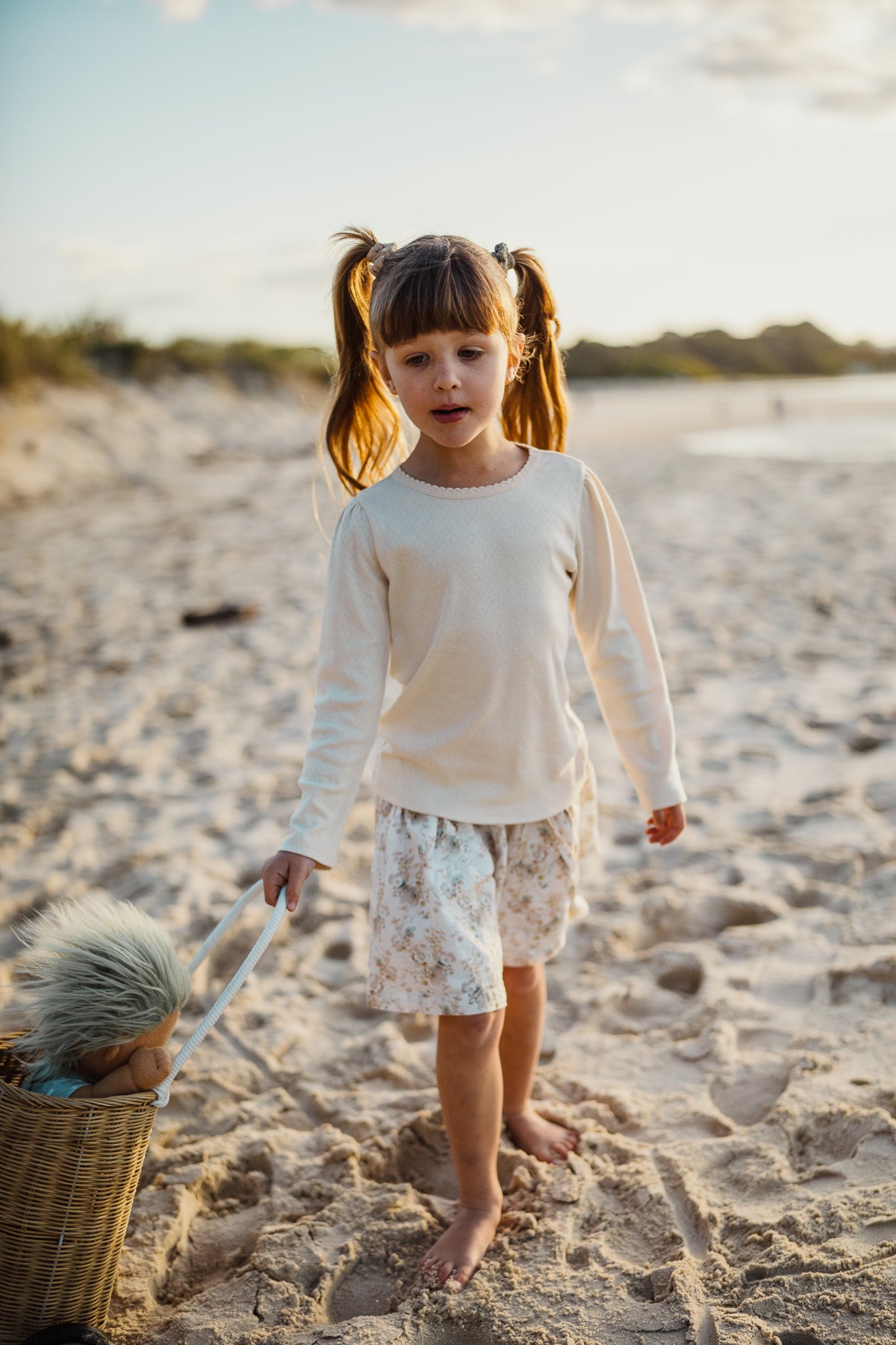 Pointelle Long Sleeve Puff Tee