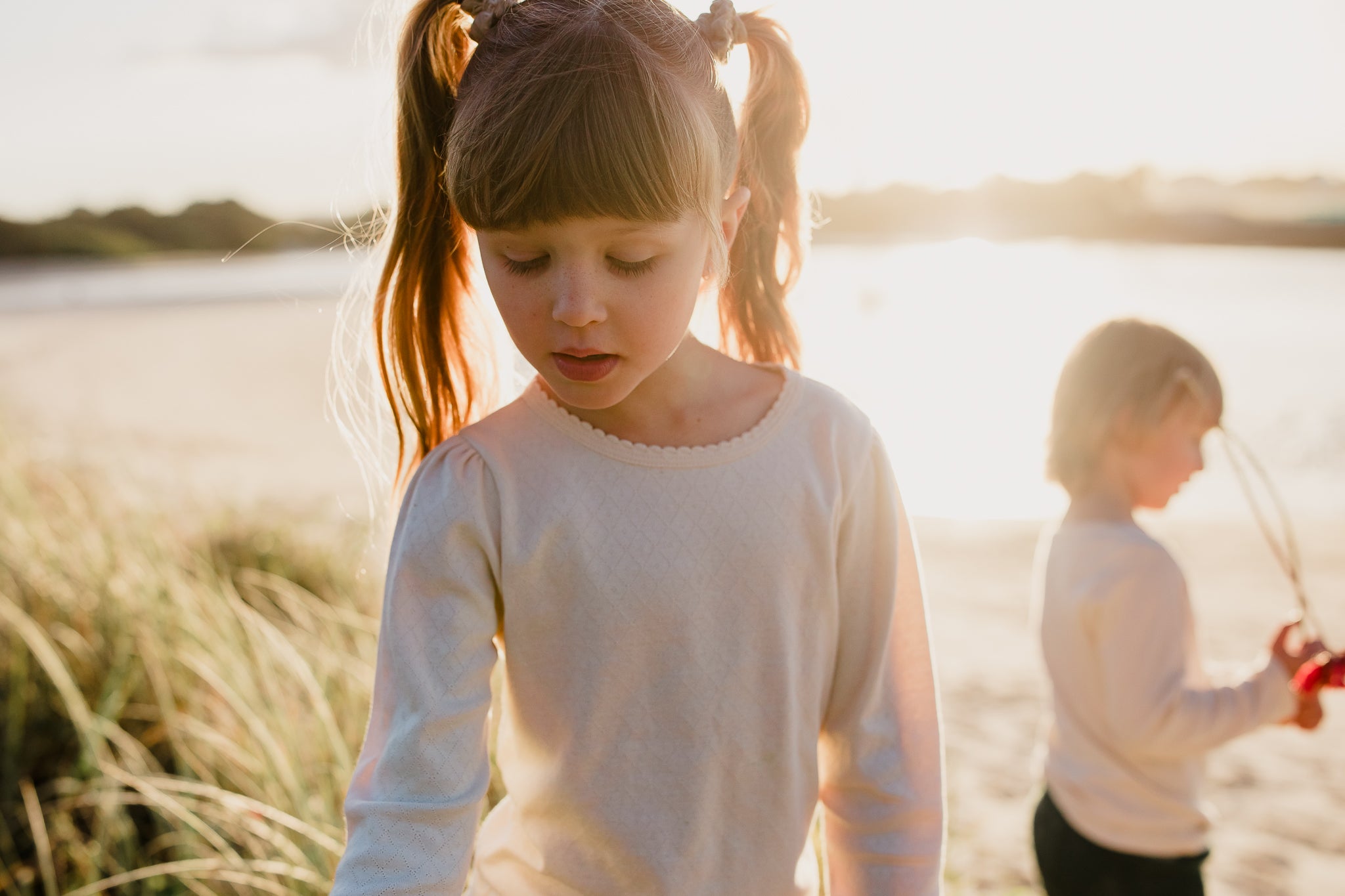 Pointelle Long Sleeve Puff Tee