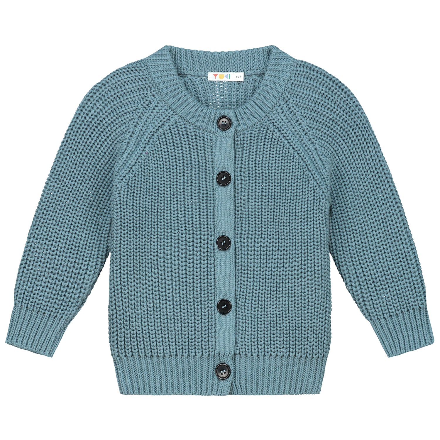 Raglan Cardigan Sweater - blue