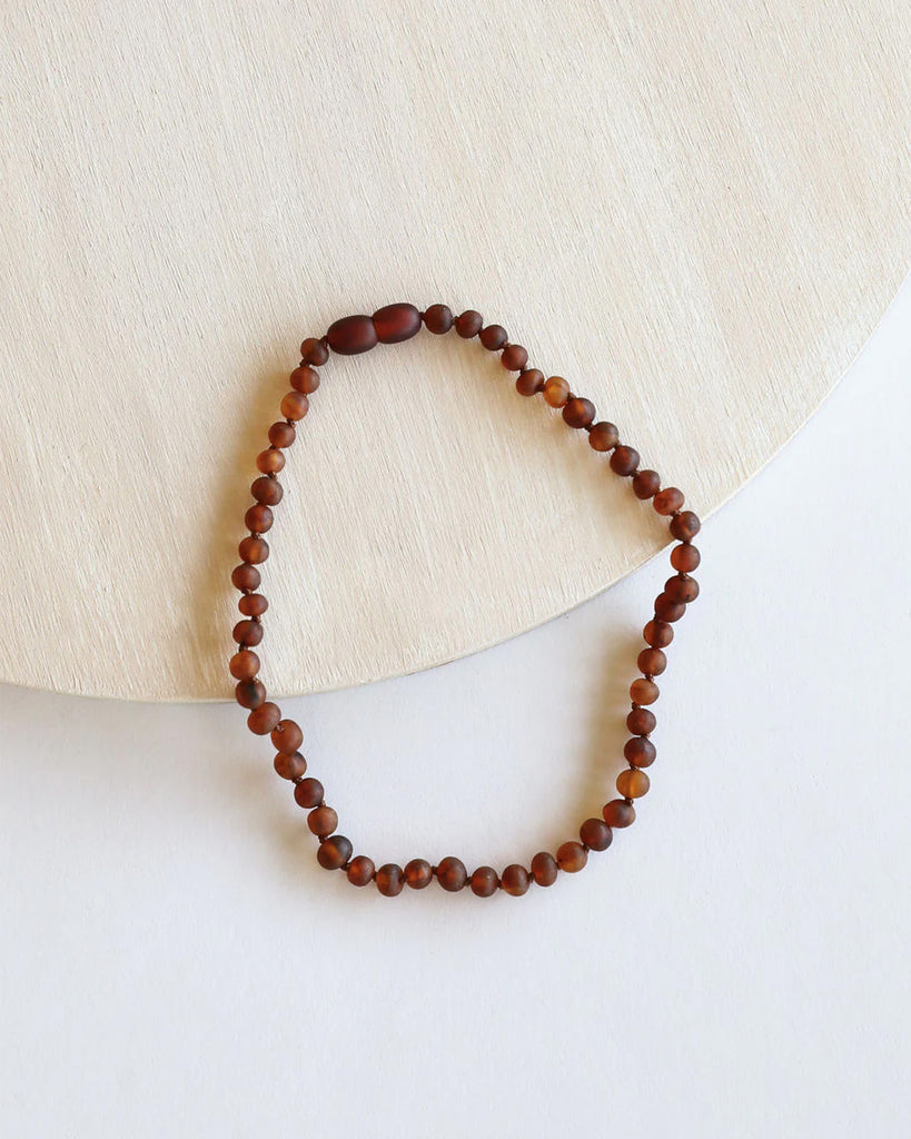 Raw Cognac Baltic Amber || Necklace 16"