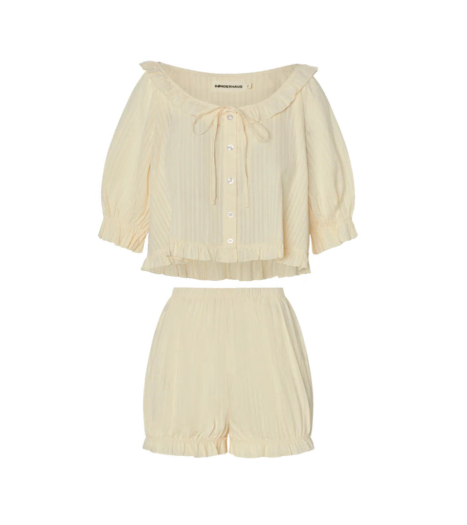 Romeo Sleep Set  - cream eyelet